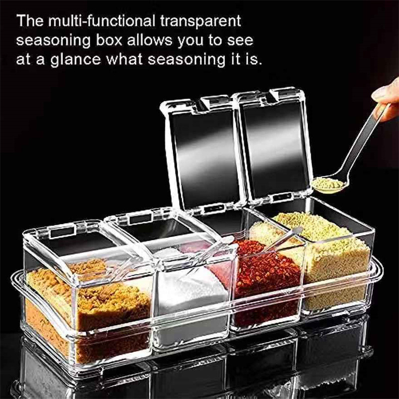 Korean Kitchen Gadgets - Clear Seasoning Box Set of 4