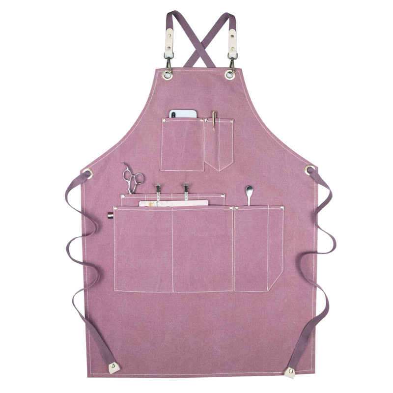 Korean Kitchen Gadgets - Apron Factory Sale Pink Unisex Workwear
