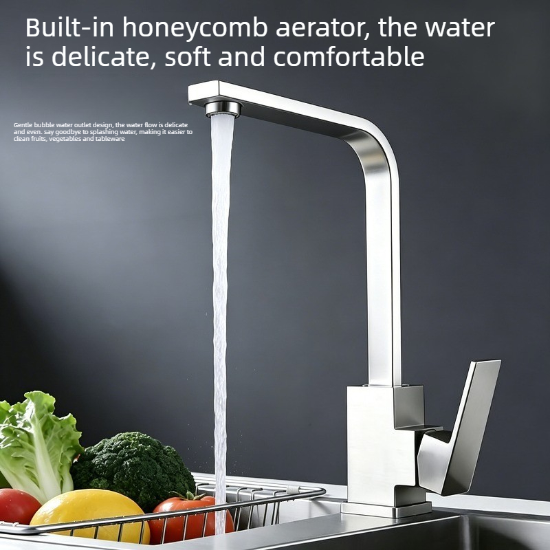 Kitchen Gadgets Mixer - 304 Stainless Steel Kitchen Faucet Brushed
