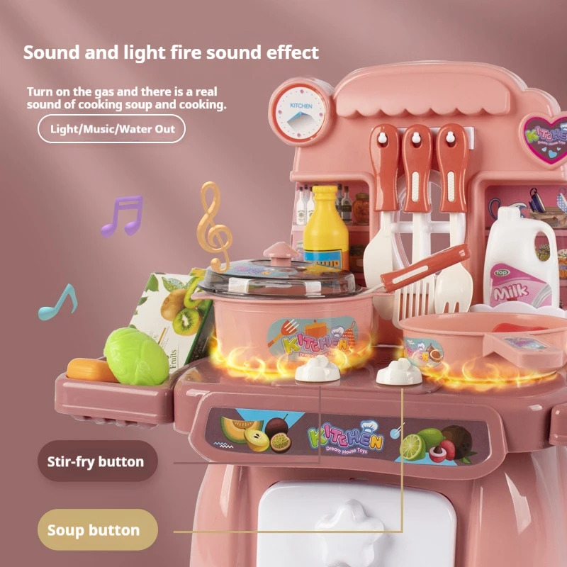 Kitchen Gadgets Kids - Simulated Kitchen Play Set with Lights