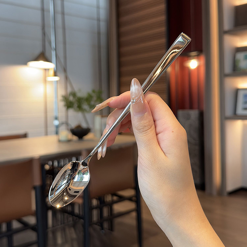 Korean Kitchen Gadgets - Korean Stainless Steel Spoon Long Handle