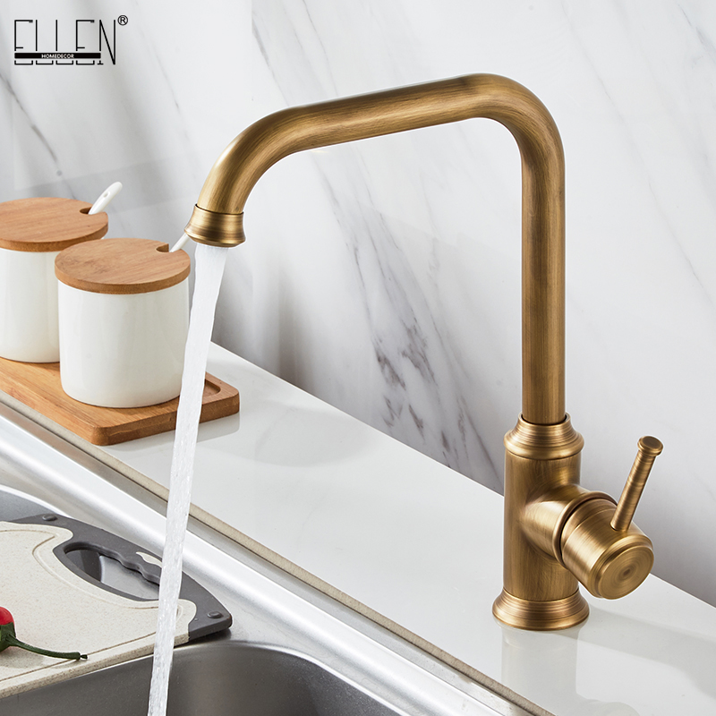 Kitchen Gadgets Mixer - ELLEN Antique Bronze Kitchen Faucet Hot