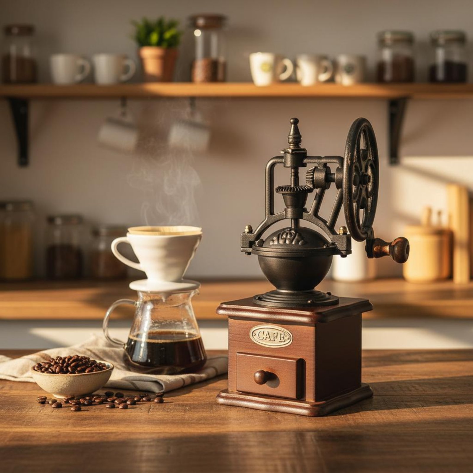 Manual Amusement Wheel Coffee  - Kitchen Gadgets Vintage ulasan dan harga