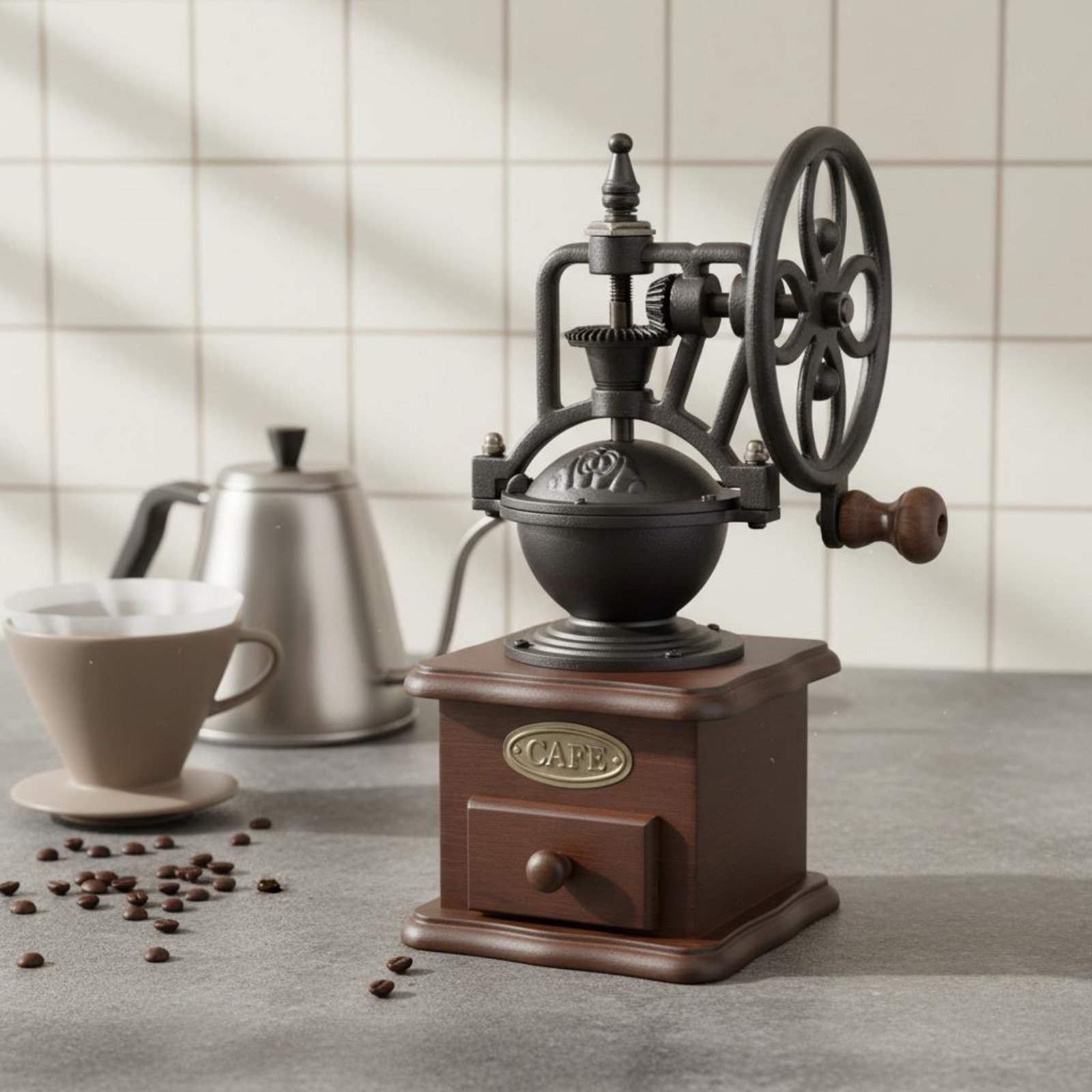 Manual Amusement Wheel Coffee  - Kitchen Gadgets Vintage ulasan dan harga