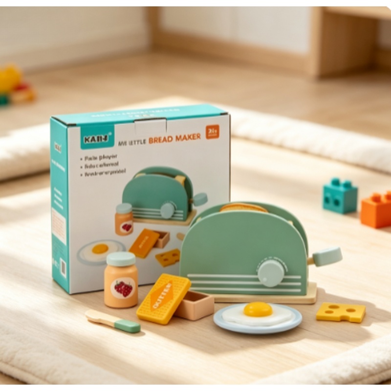 Wooden Simulation Toaster Toy  - Kitchen Gadgets Kids ulasan dan harga