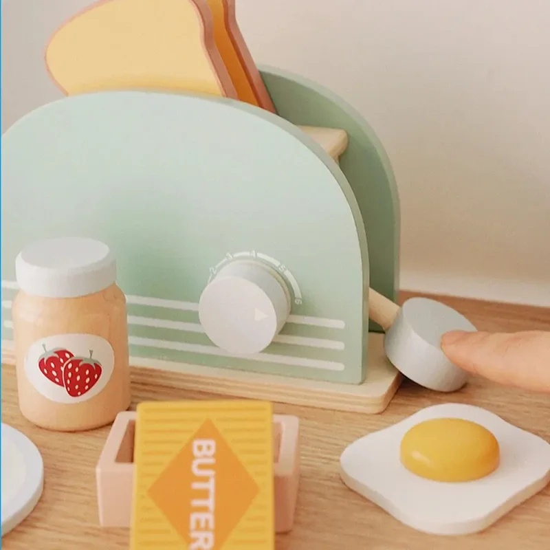 Wooden Simulation Toaster Toy  - Kitchen Gadgets Kids ulasan dan harga