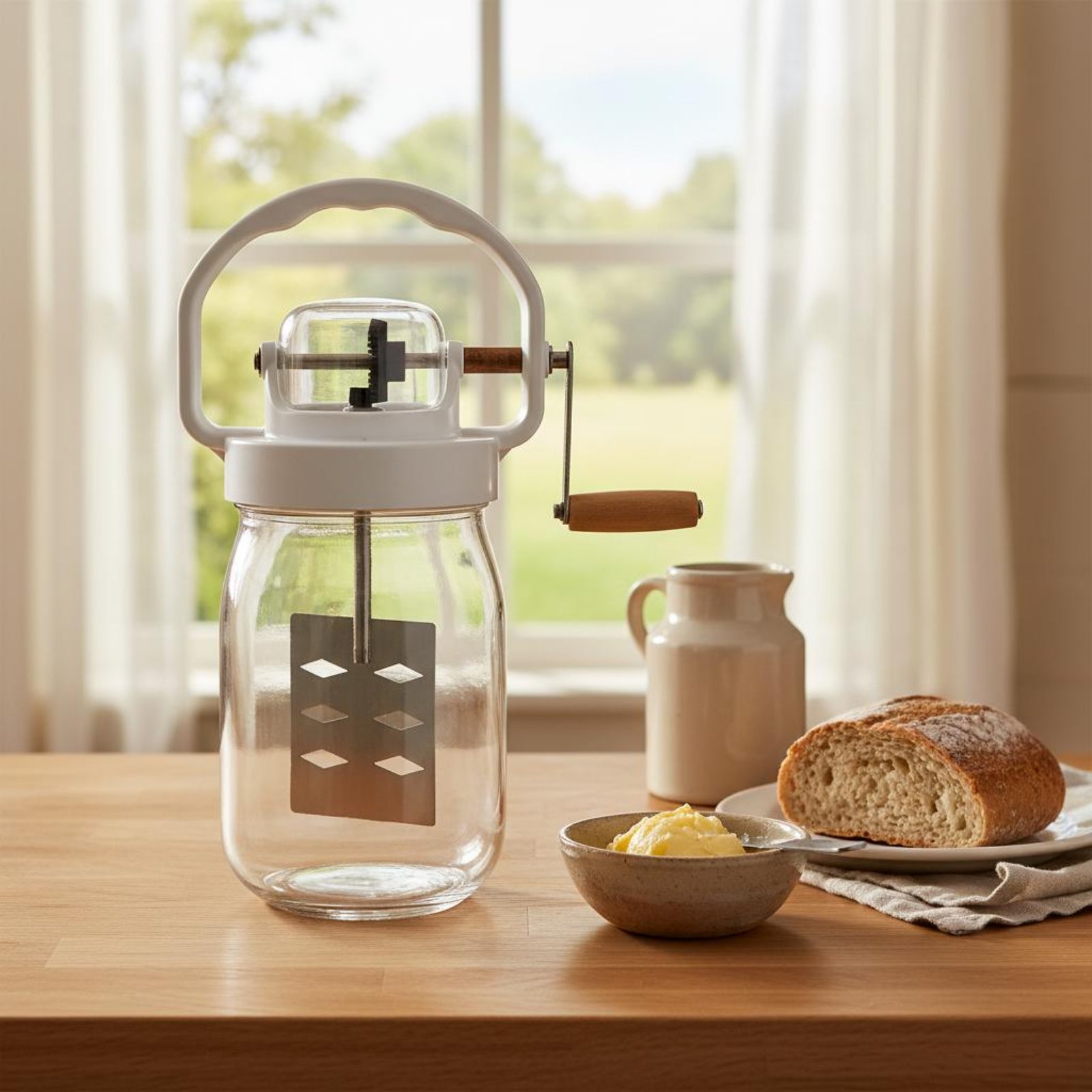 Hand Crank Butter Churner Manu - Kitchen Gadgets Mixer ulasan dan harga