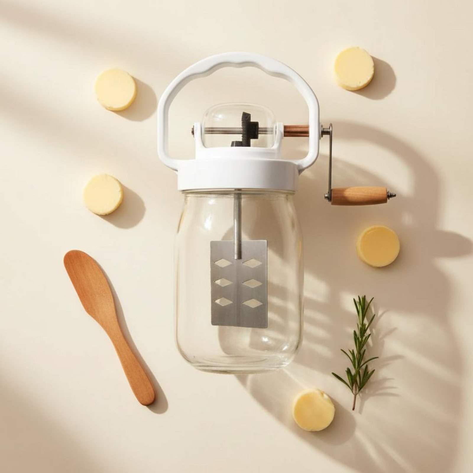 Hand Crank Butter Churner Manu - Kitchen Gadgets Mixer ulasan dan harga