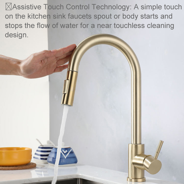 Brushed Gold Touch Kitchen Fau - Kitchen Gadgets Mixer ulasan dan harga