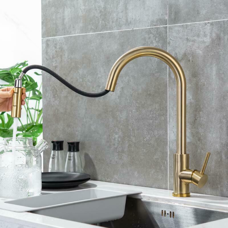 Brushed Gold Touch Kitchen Fau - Kitchen Gadgets Mixer ulasan dan harga