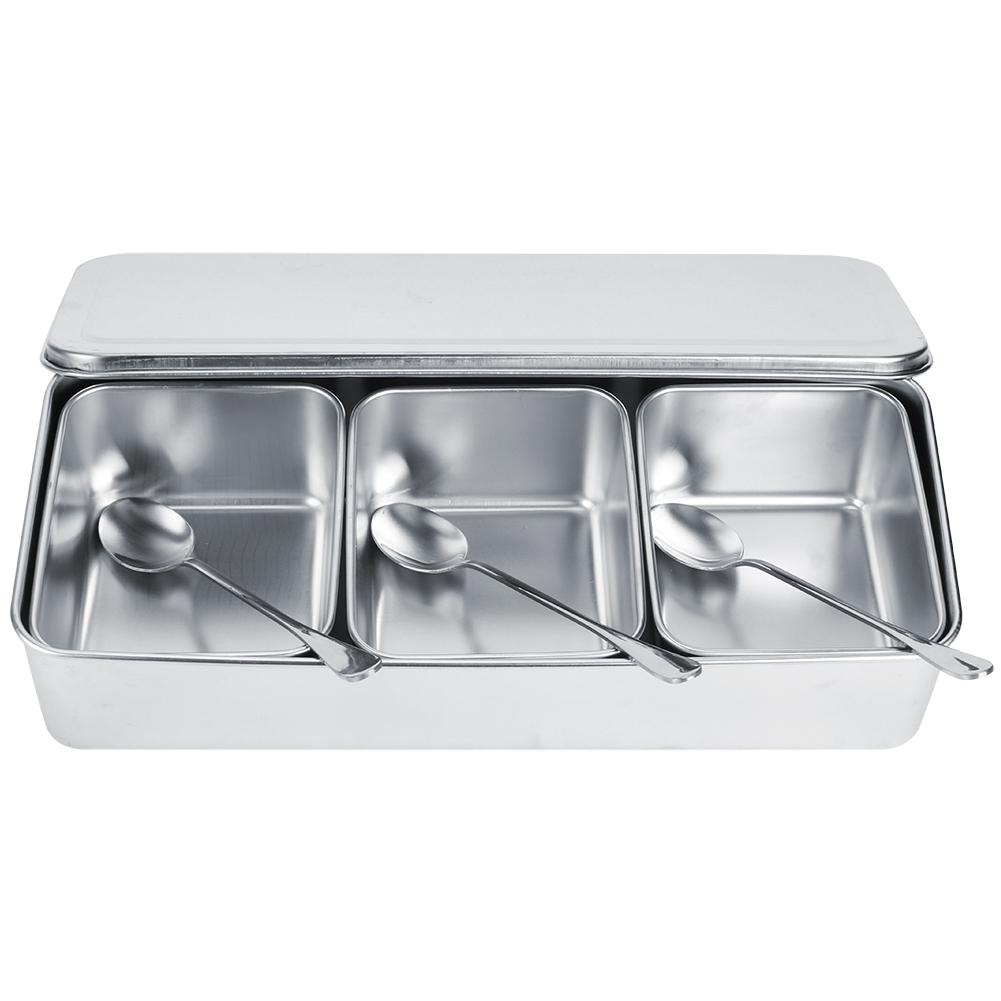 Household 3‑Grid Stainless Ste - Korean Kitchen Gadgets ulasan dan harga