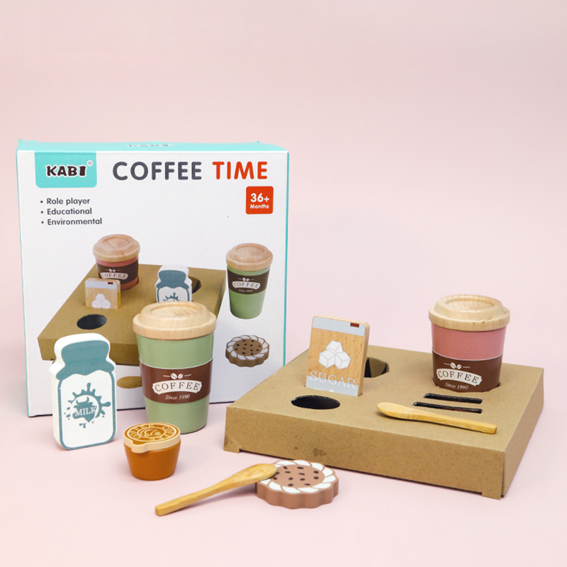 Kids Wooden Coffee Toy Set Tod - Kitchen Gadgets Kids ulasan dan harga