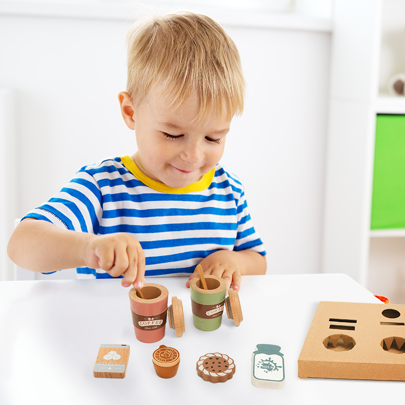 Kids Wooden Coffee Toy Set Tod - Kitchen Gadgets Kids ulasan dan harga