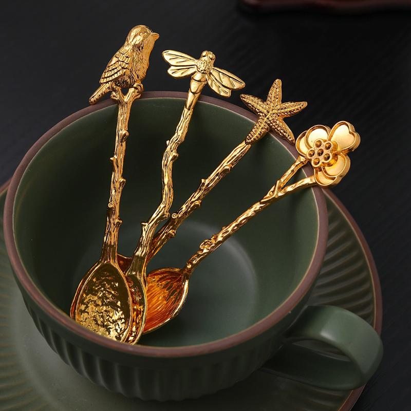 1Pc Metal Dessert Coffee Spoon - Kitchen Gadgets Vintage ulasan dan harga