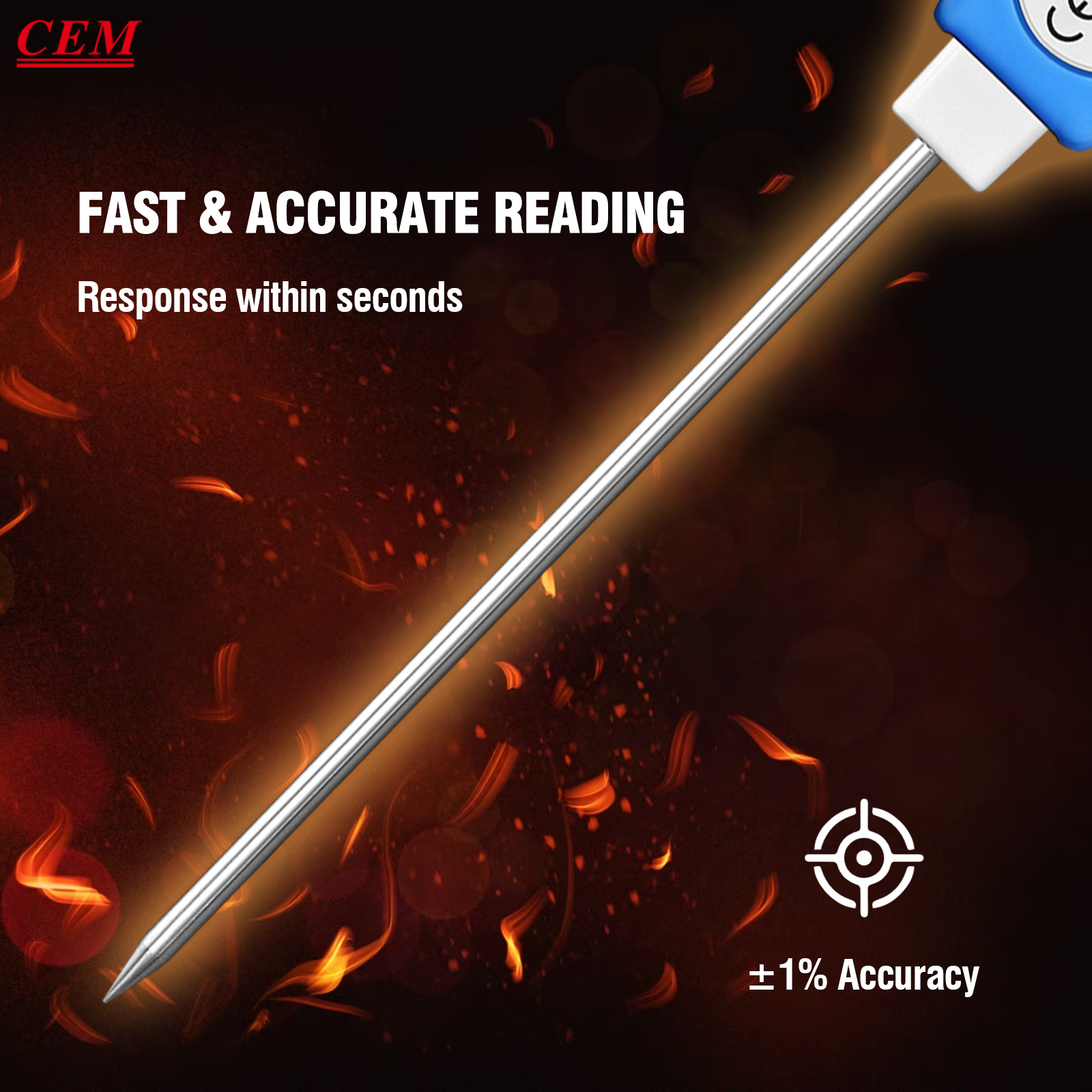 CEM Meat Thermometer Digital,  - Instant Read Thermometer ulasan dan harga