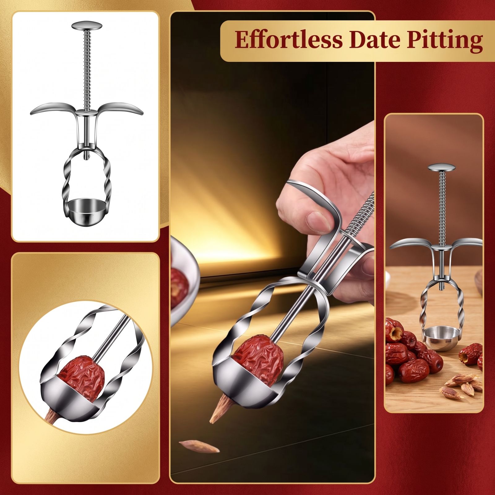 Stainless Steel Red Date Pitte - Kitchen Gadgets Tools ulasan dan harga