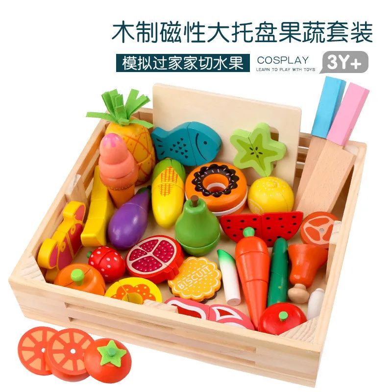 DIY Cute Wooden Cutting Fruit  - Kitchen Gadgets Kids ulasan dan harga