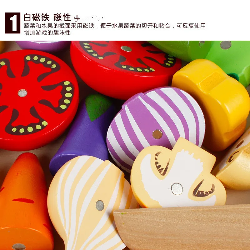 DIY Cute Wooden Cutting Fruit  - Kitchen Gadgets Kids ulasan dan harga