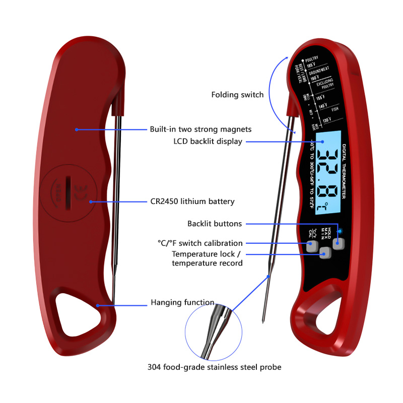 -50-300℃ Instant Read Folding  - Instant Read Thermometer ulasan dan harga